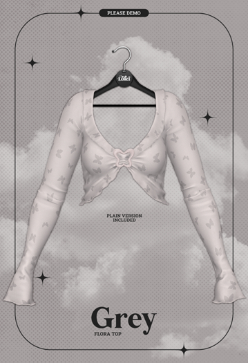 Loki - Flora Top - Grey