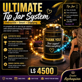 Ultimate Interactive Tip Jar System with Smart Pay Menu, Top Tipper Tracking & Animated Tip Effects