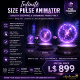 Infinite Size Pulse Animator – Smooth Growing & Shrinking Prim Effect