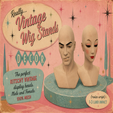 Really... Vintage Wig Stands M/F
