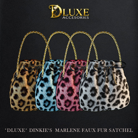 *DLUXE* DINKIES MARLENE FAUX FUR SATCHEL* FATPACK
