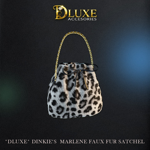 *DLUXE* DINKIES MARLENE FAUX FUR SATCHEL * white (add)