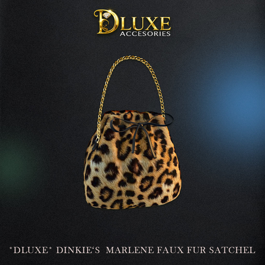 *DLUXE* DINKIES MARLENE FAUX FUR SATCHEL * beige (add)