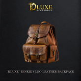 *DLUXE* DINKIES LEO LEATHER BACKPACK* tan (add)