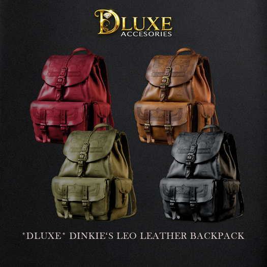 *DLUXE* DINKIES LEO LEATHER BACKPACK* FATPACK