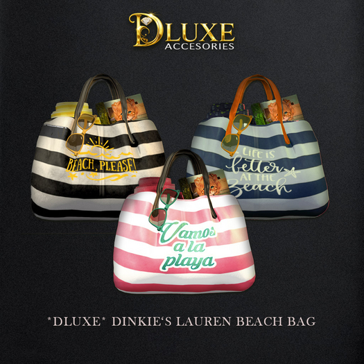 *DLUXE* DINKIES LAUREN BEACH BAG* FATPACK