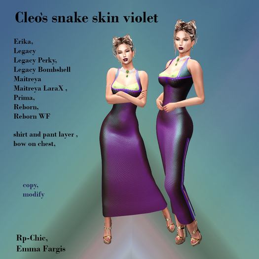 RP-Chic Cleo's snake skin violet
