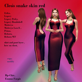 RP-Chic Cleo's  snake skin red