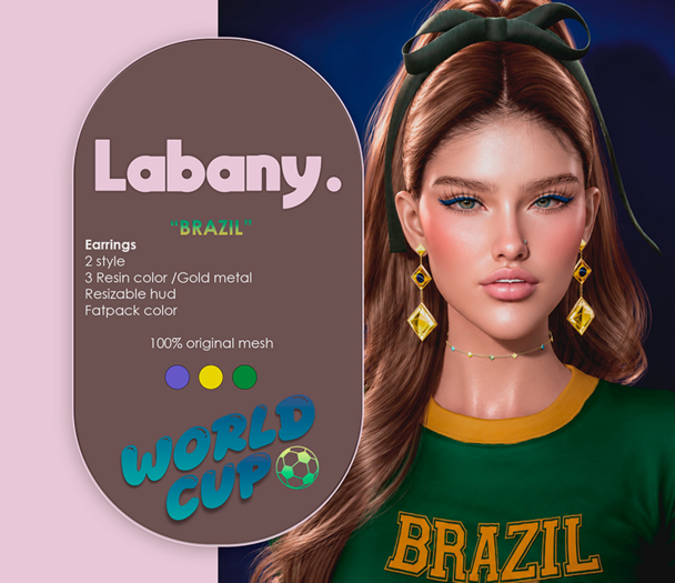 Labany. "Brazil" Earrings - Fatpack
