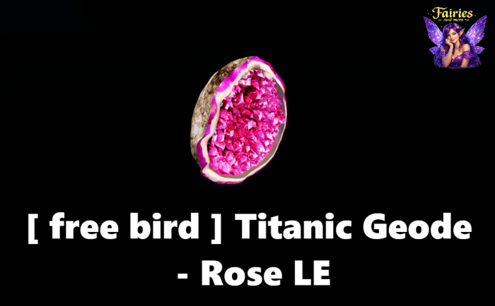 [ free bird ] Titanic Geode - Rose LE