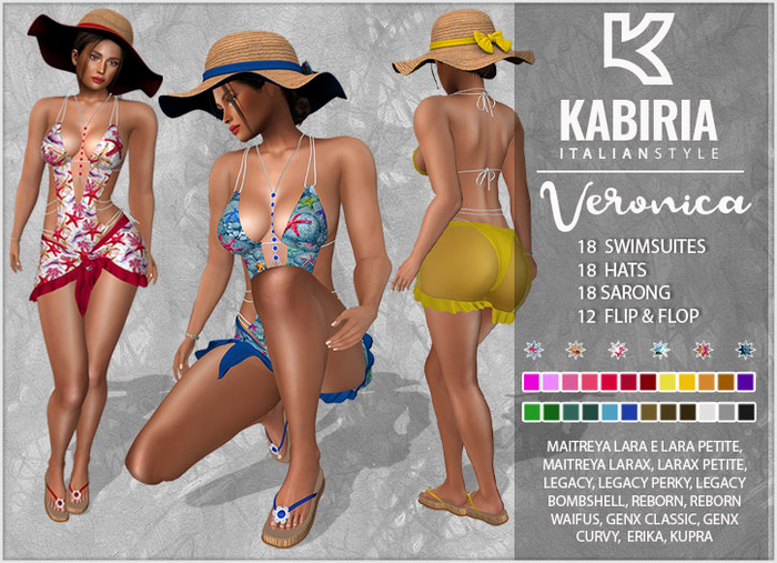 Kabiria * VERONICA * SwimSuit Fatpack