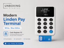 Interactive Tap card cash Register (White / Blue Modern Edition)