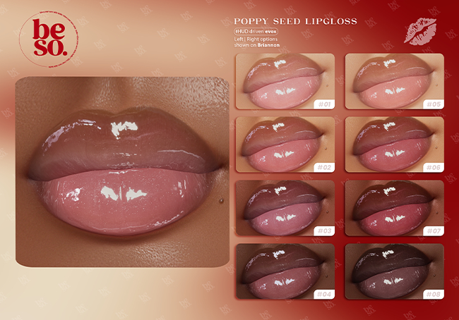 [beso] - Poppy Seed LipGloss  - Lel EvoX