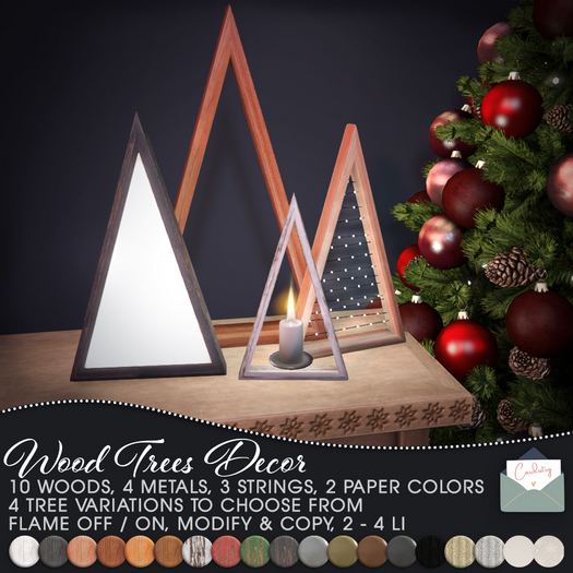 Cardistry ~ Wooden Trees Decor