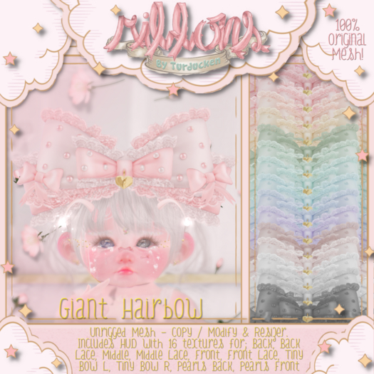 {Ribbons} Giant Hairbow {Box}