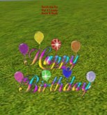 Animated Balloons Happy Birthday Card with  Gift & Notecard Giver (boxed)