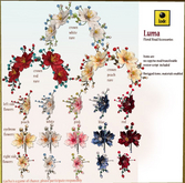 *LODE* Hair Accessory - Luma Flowers on left side [blue]
