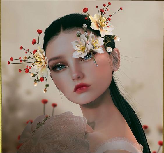 *LODE* Hair Accessory - Luma Flowers on eyebrow [pink]