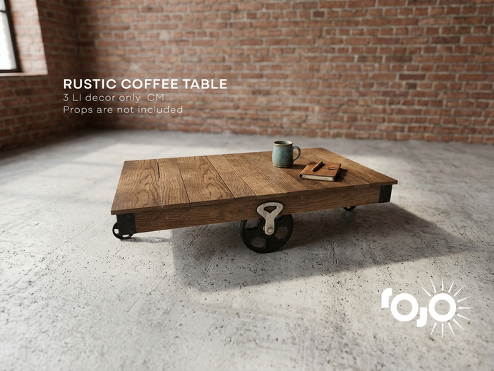 Rojo . Rustic Coffee Table . 3 LI