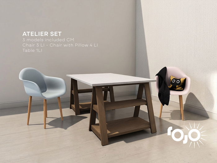 Rojo . Atelier Set . Table & Chairs