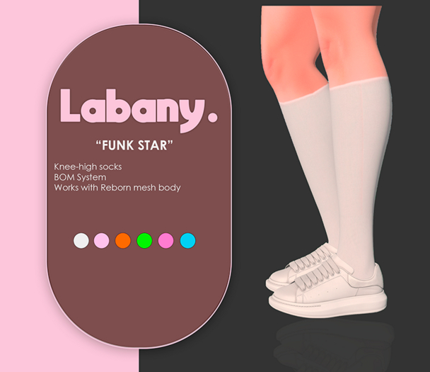 Labany. "Funkstar" sock *BOM SYSTEM* [Reborn] - All colors