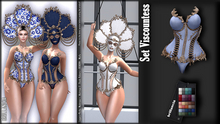 *BRILLANCIA -Set Viscountess Venetian Corset / blue