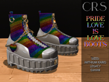 CRS PRIDE LOVE IS LOVE MENS BOOTS (ADD ME TO UNPACK)