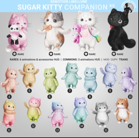10.SEmotion Libellune Sugar Kitty XS Companion COMMON
