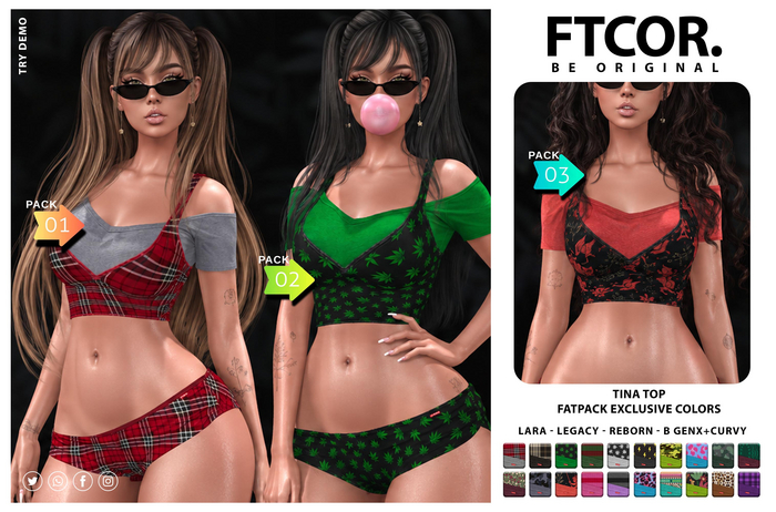 :::FTCOR:::TINA_TOP::: PACK 3