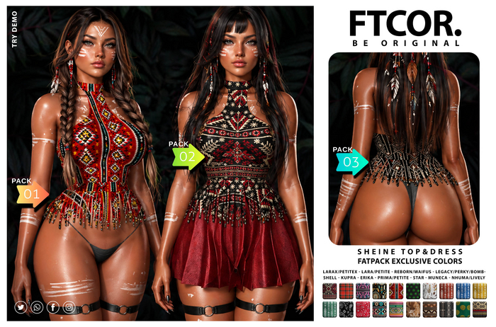 :::FTCOR:::SHEINE_TOP_DRESS::: PACK 2