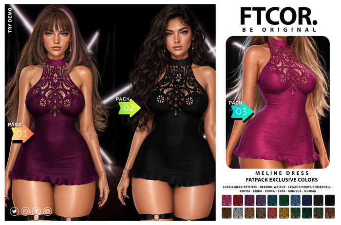 :::FTCOR:::MELINE_DRESS::: FATPACK