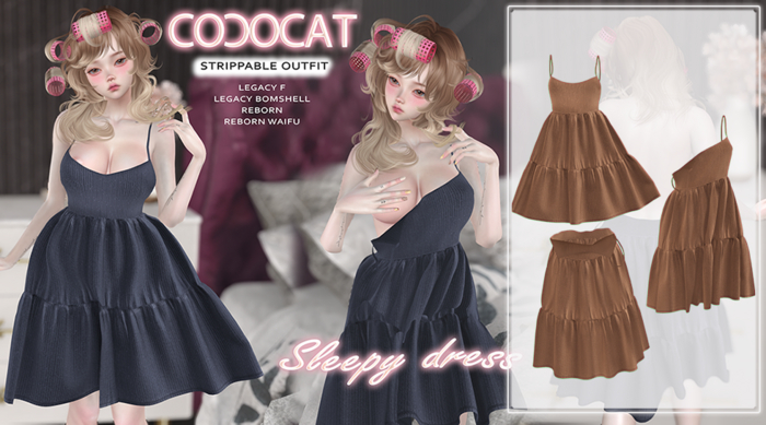 .cococat. Sleepy dress - Caramel