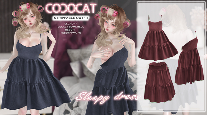 .cococat. Sleepy dress - Ruby