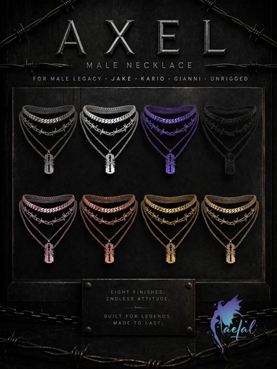 FaeTal - Axel - Male Necklace Fatpack