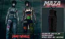 MAZA - DANNY OVERALLS - BLACK