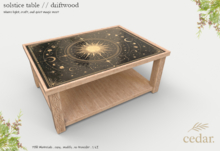 cedar. solstice table // driftwood {Please Add}