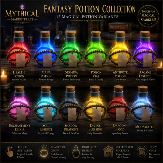 Second Life Marketplace - Mythical Marketplace Fantasy Potion Core ...