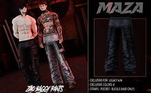MAZA - ZAO BAGGY PANTS - BLUE