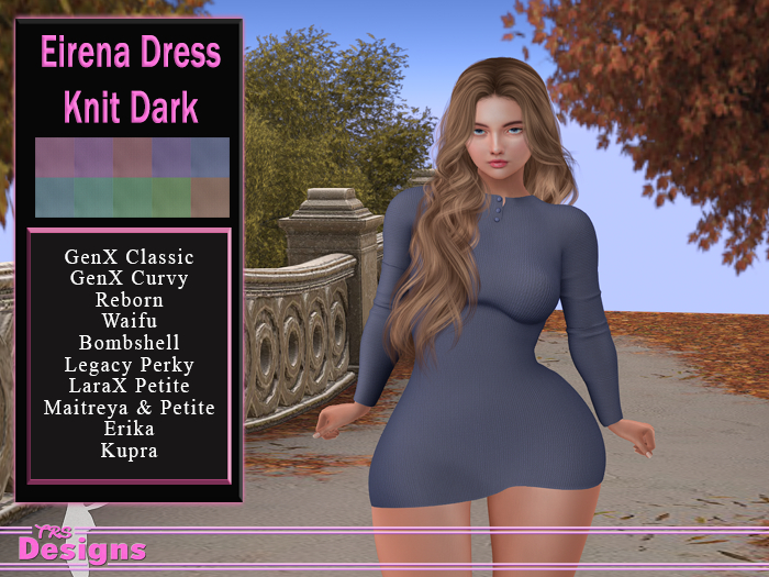 Eirena Dress With Hud Knit Dark