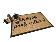 Doormat with hiking boots