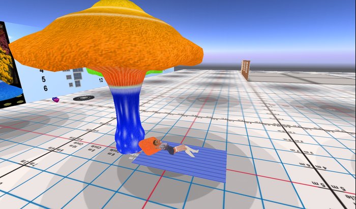 orange top mushroom with lay animation