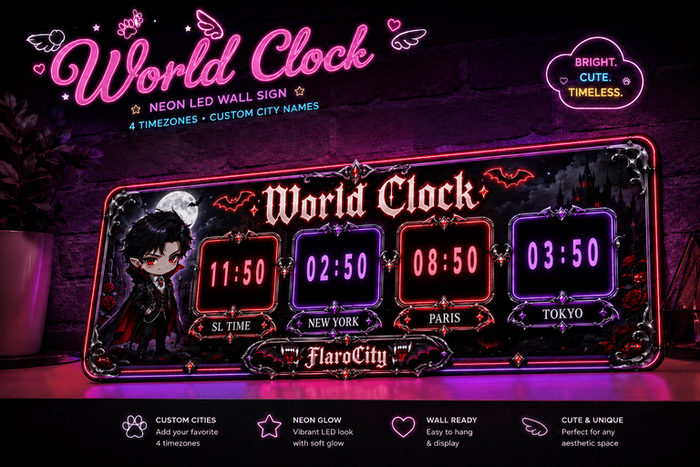 FlaroCity World Clock - Vampire