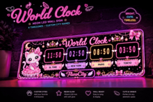 FlaroCity World Clock - Cat