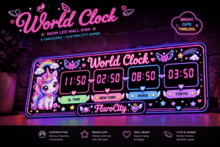 FlaroCity World Clock - Unicorn