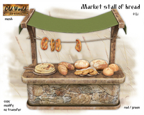 Market stall of bread v1 - Old World - Medieval / Rustic Furniture
