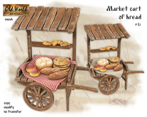 Market cart of bread with cloth - Old World - Medieval / Rustic Furniture