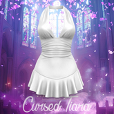White Waist Halter Dress Maitreya
