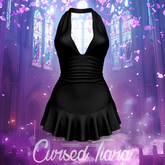 Black Waist Halter Dress Waifus