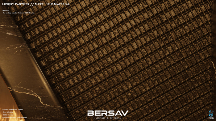 [Bersav] Luxury Panther // Metal Tile [PBR Material] (Add)