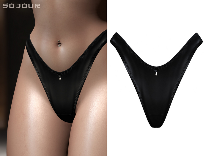 SOJOUR - Austra thong - black